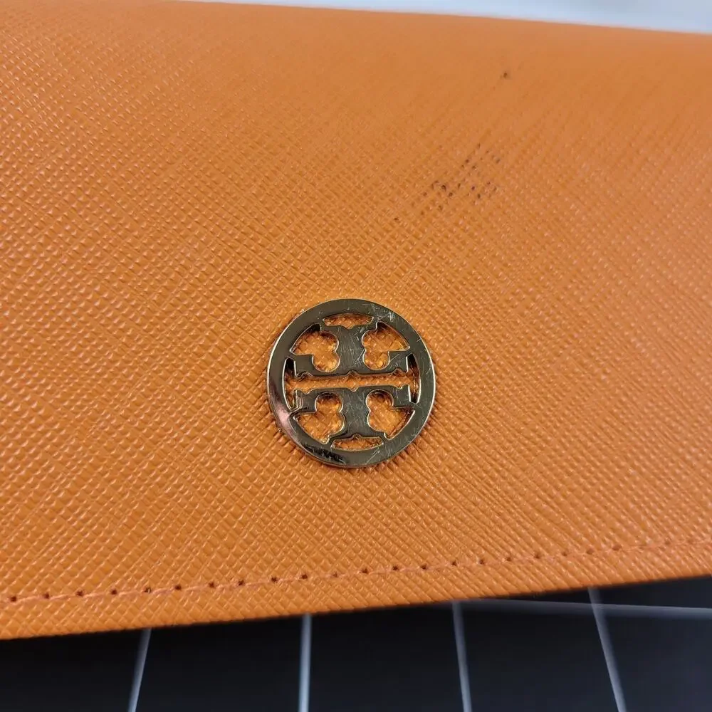 TORY BURCH ORANGE AUTHENTIC SUNGLASSES EYEGLASSES CASE - Picture 2 of 13